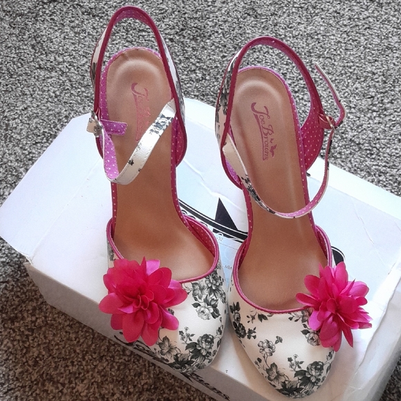 Joe Browns Shoes - Never Worn. Joe Browns Floral Women's Shoes with Pink Accents